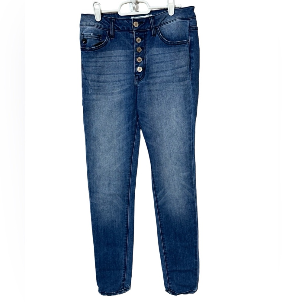 KanCan High Rise Button Fly Skinny Jeans Size 5/26 Medium Wash